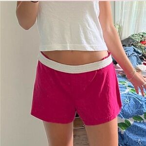 Hot pink soffe shorts